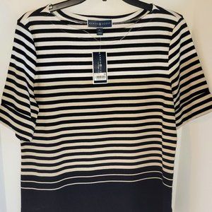 NWT Karen Scott Striped Top Size PL